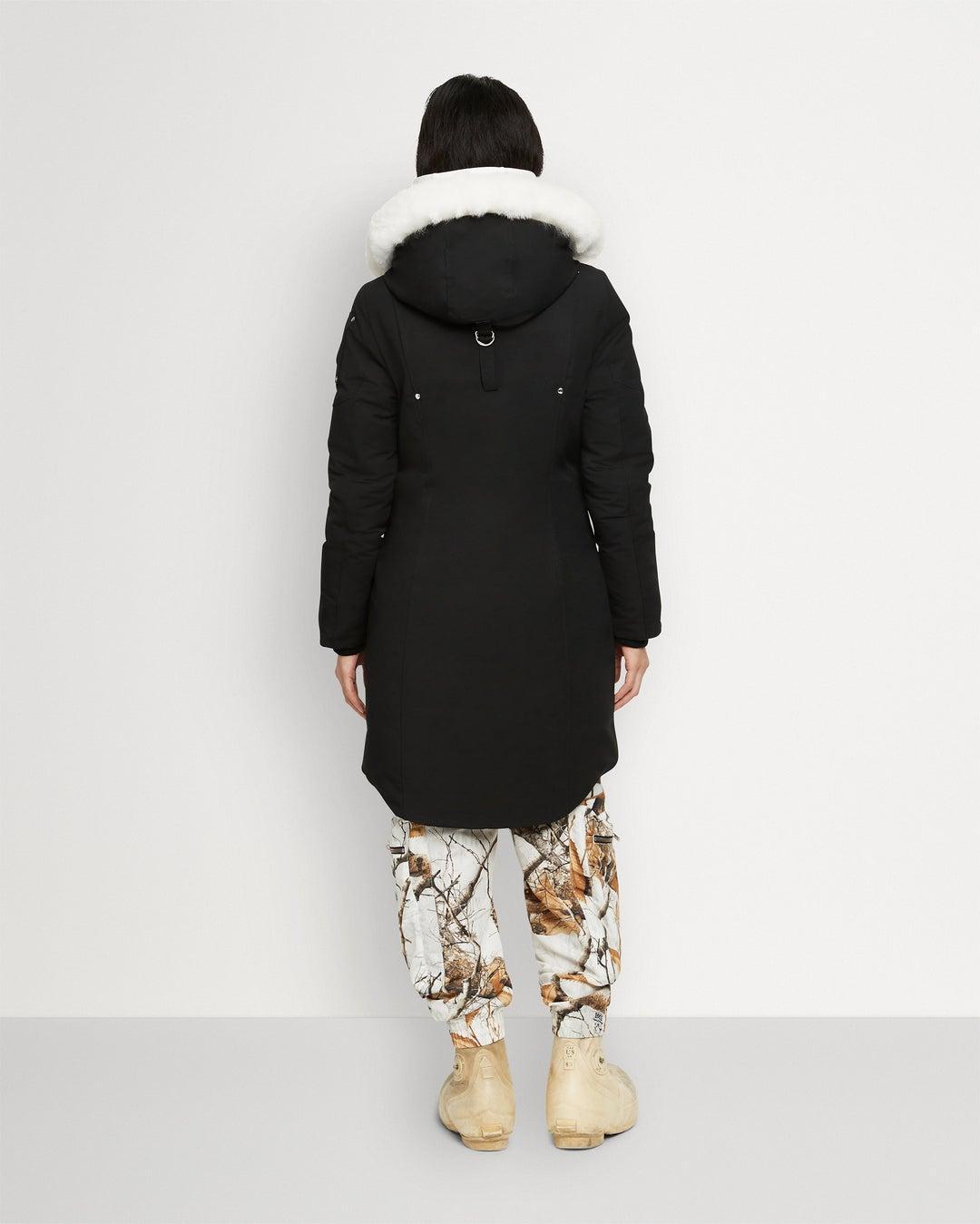 Moose knuckles Women Stirling Black Parka with Natural Shearling Product Image