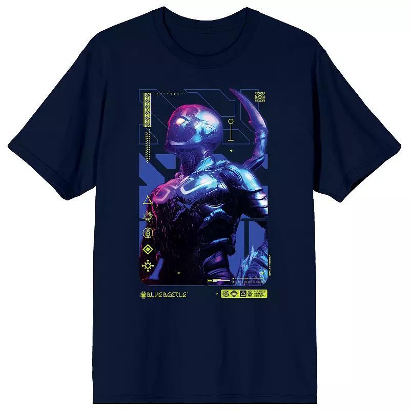 Men's Blue Beetle Superhero Pose Graphic Tee, Size: Small Product Image