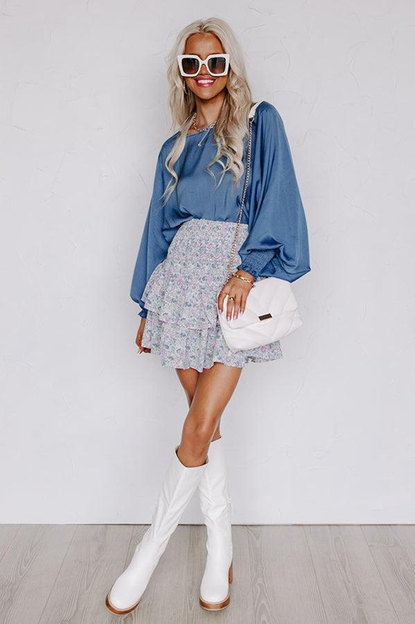 Saturday Night Premiere Shift Top in Riverside Product Image