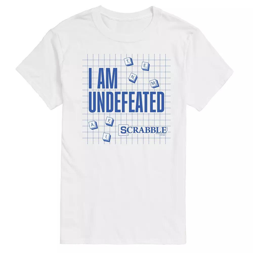 Mens Scrabble I Am Undefeated Graphic Tee by Hasbro Ivory Product Image