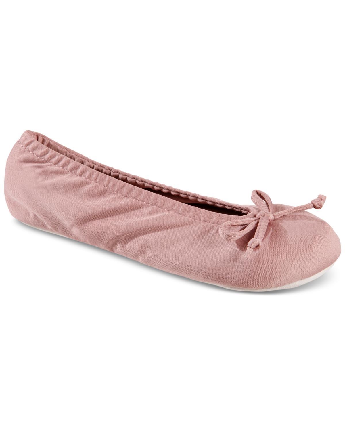 Isotoner Women's Classic Ballerina Slippers - Pink L Product Image