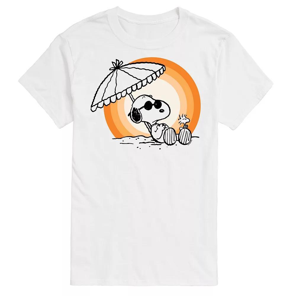 Big & Tall Peanuts Snoopy Sunset Graphic Tee, Men's, Size: 4XB, Gray Product Image