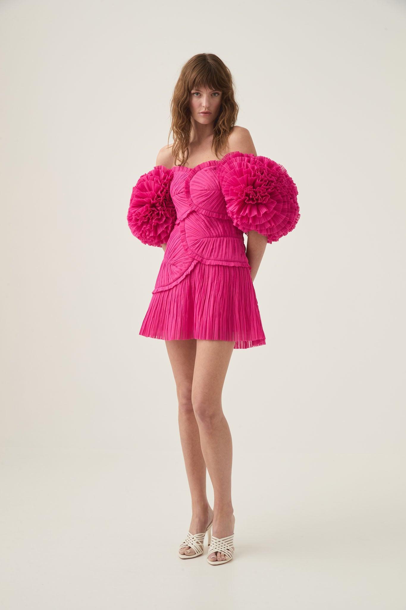 Crystallise Pleated Mini Dress Product Image