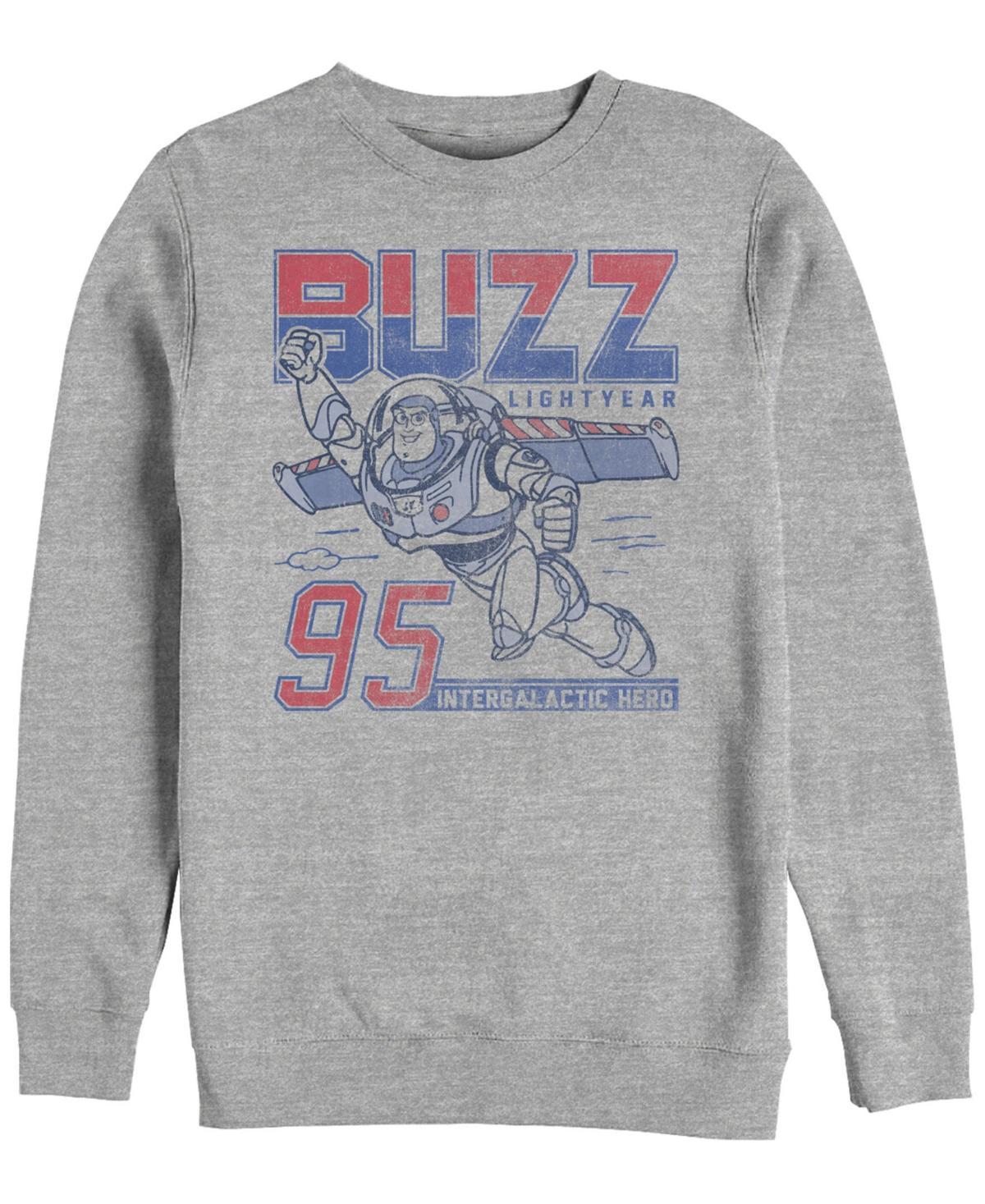 Disney / Pixar's Toy Story Buzz Lightyear Men's Intergalactic Hero Sweatshirt, Size: XL, Athletic Grey Product Image