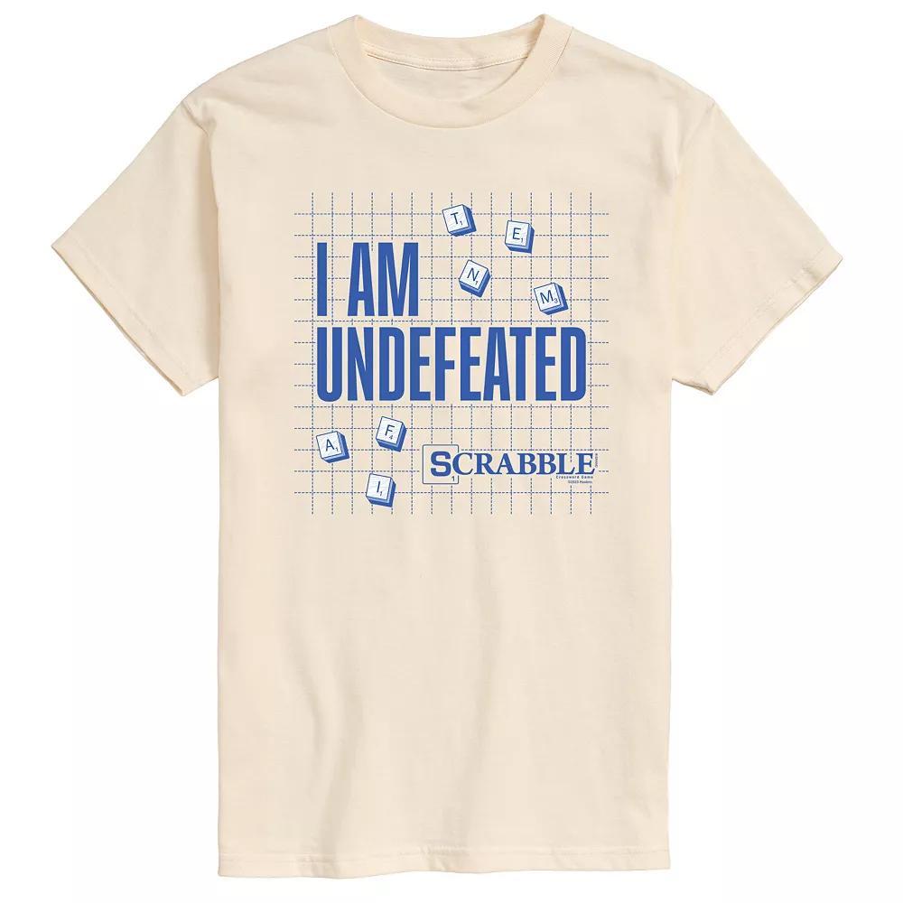 Mens Scrabble I Am Undefeated Graphic Tee by Hasbro Ivory Product Image