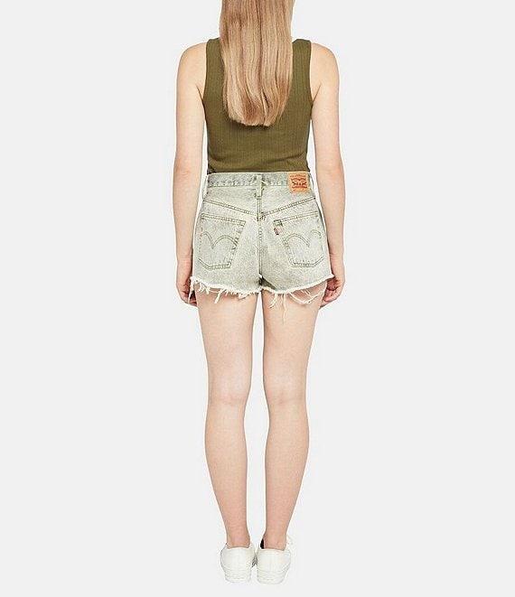 Levi's® 501® Original High Rise Frayed Hem Denim Shorts Product Image