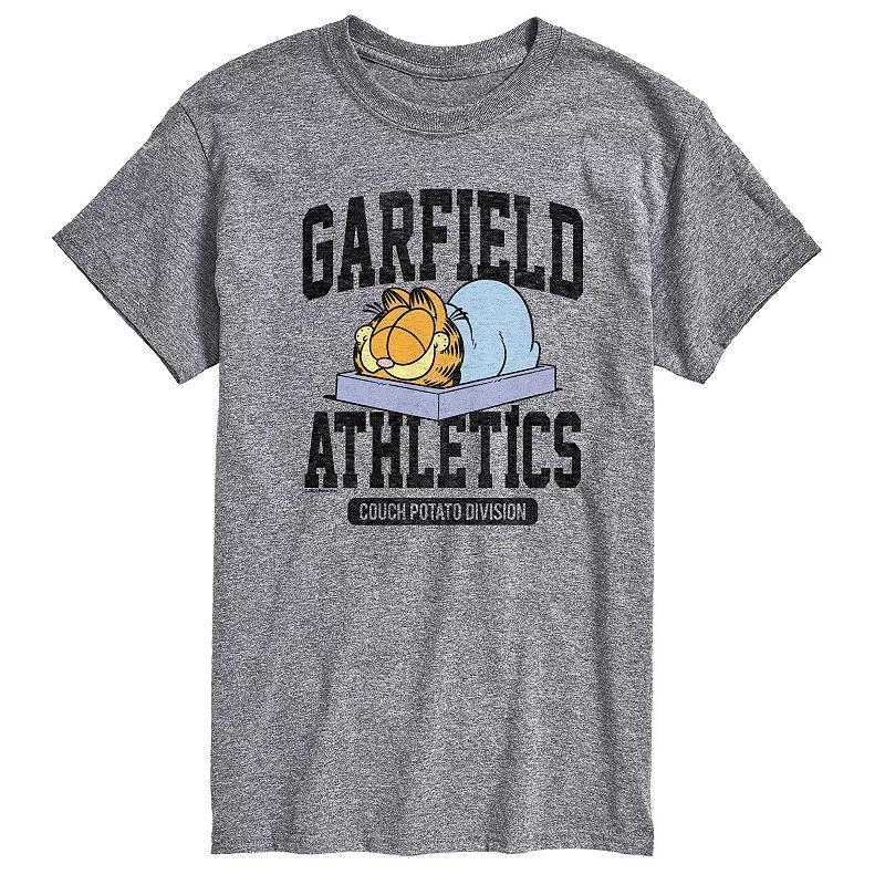 Mens Garfield Athletics Coach Potato Division Graphic Tee Grey Gray Product Image