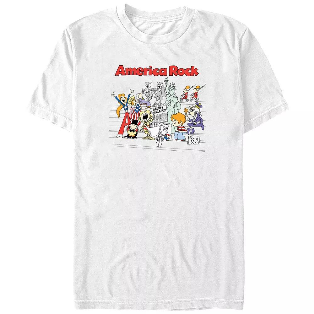 Big & Tall Schoolhouse Rock! America Rock Graphic Tee, Men's, Size: 3XL Tall, White Product Image