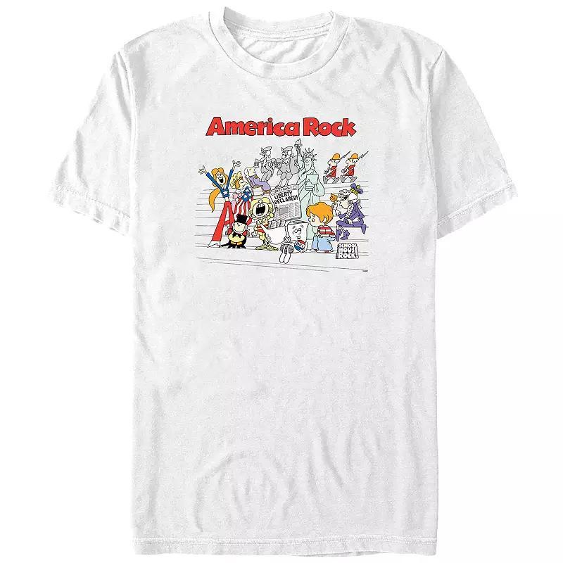 Big & Tall Schoolhouse Rock! America Rock Graphic Tee, Men's, Size: 3XL Tall, White Product Image
