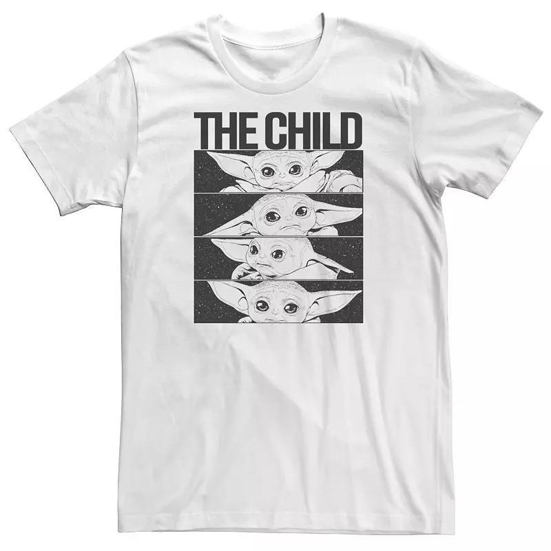 Big & Tall Star Wars The Child Stacked Panels Tee, Men's, Size: XXL Tall, White Product Image