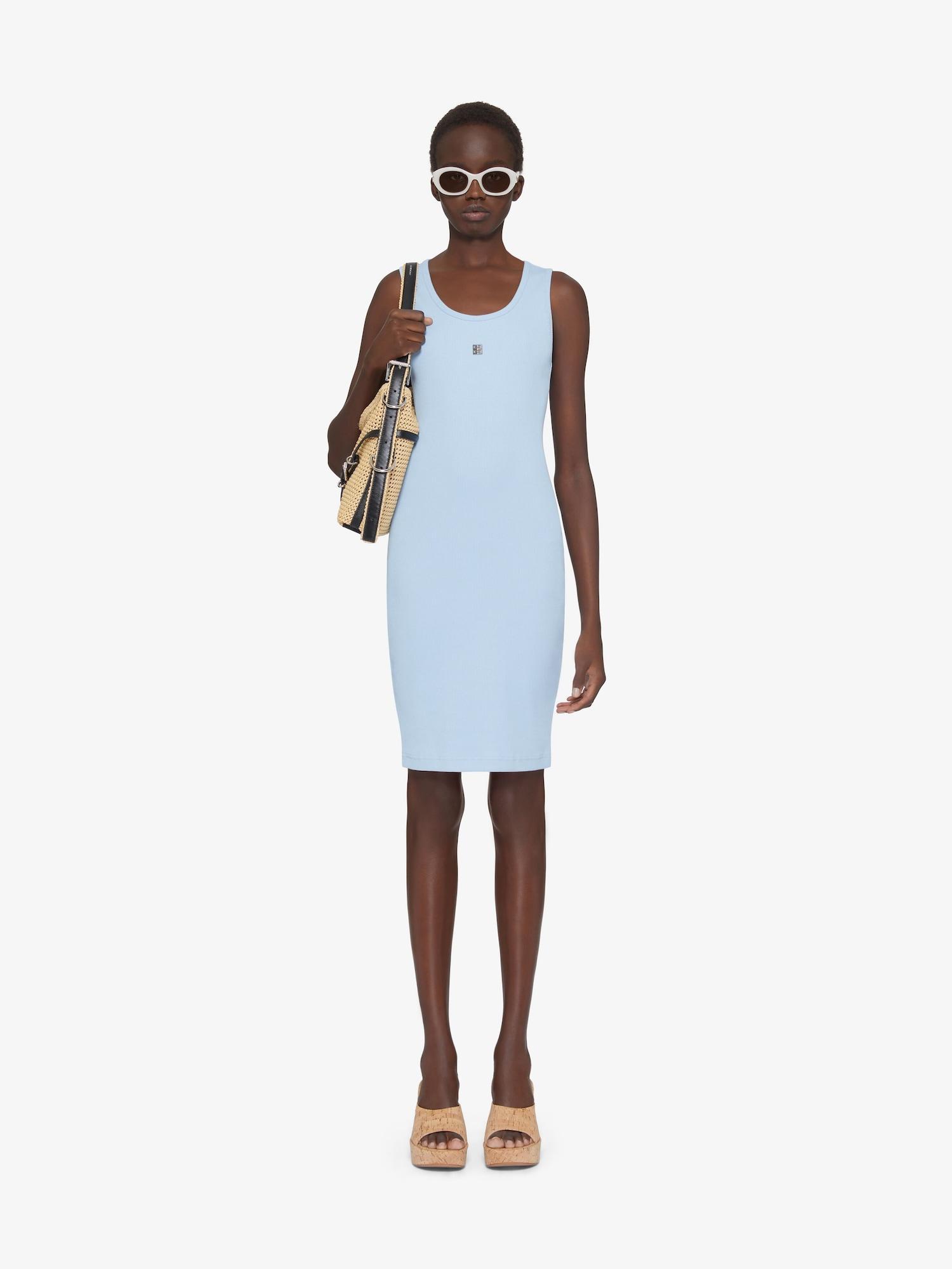 Tank dress in cotton with 4G detail Product Image