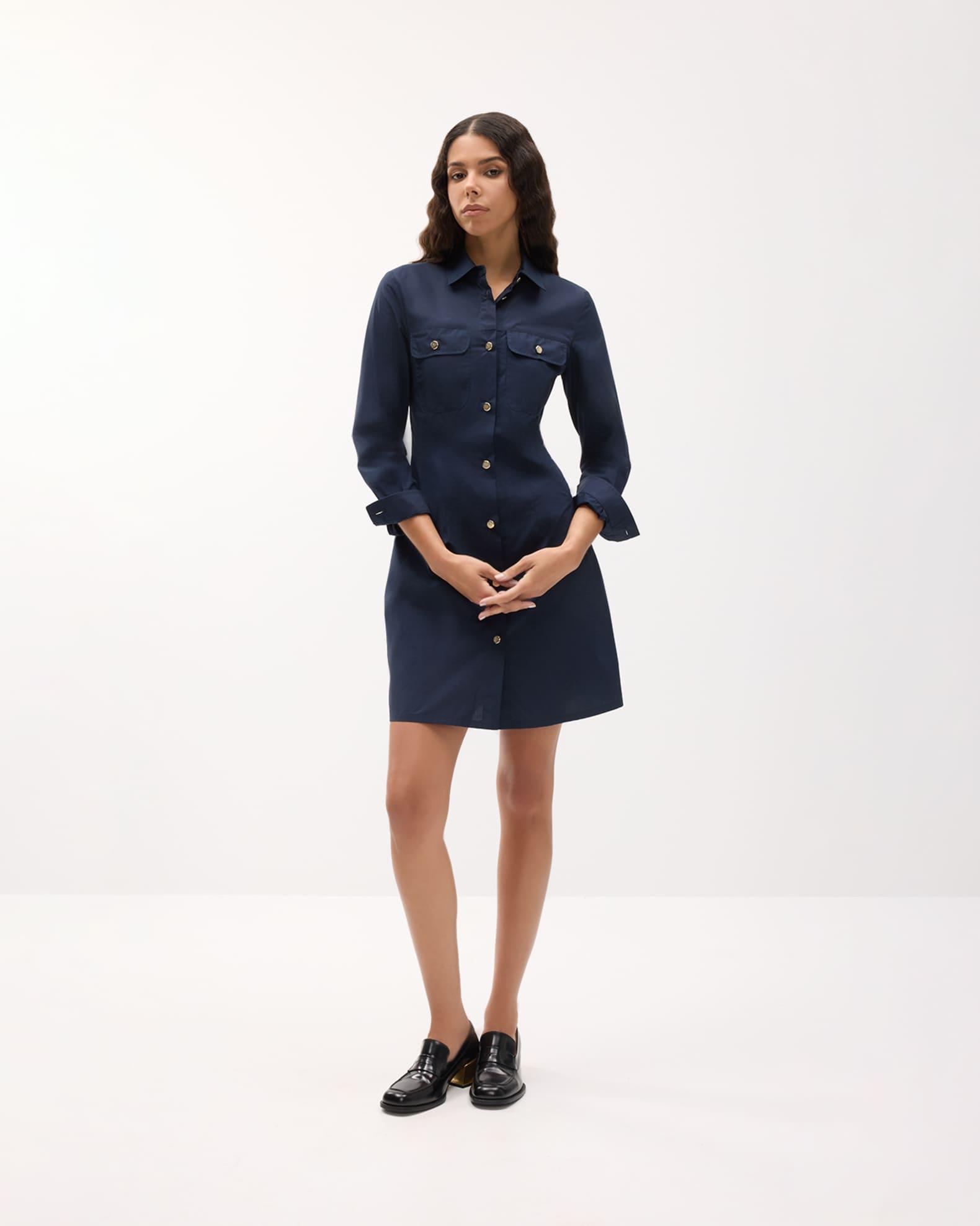Cotton Poplin Mini Shirtdress Product Image