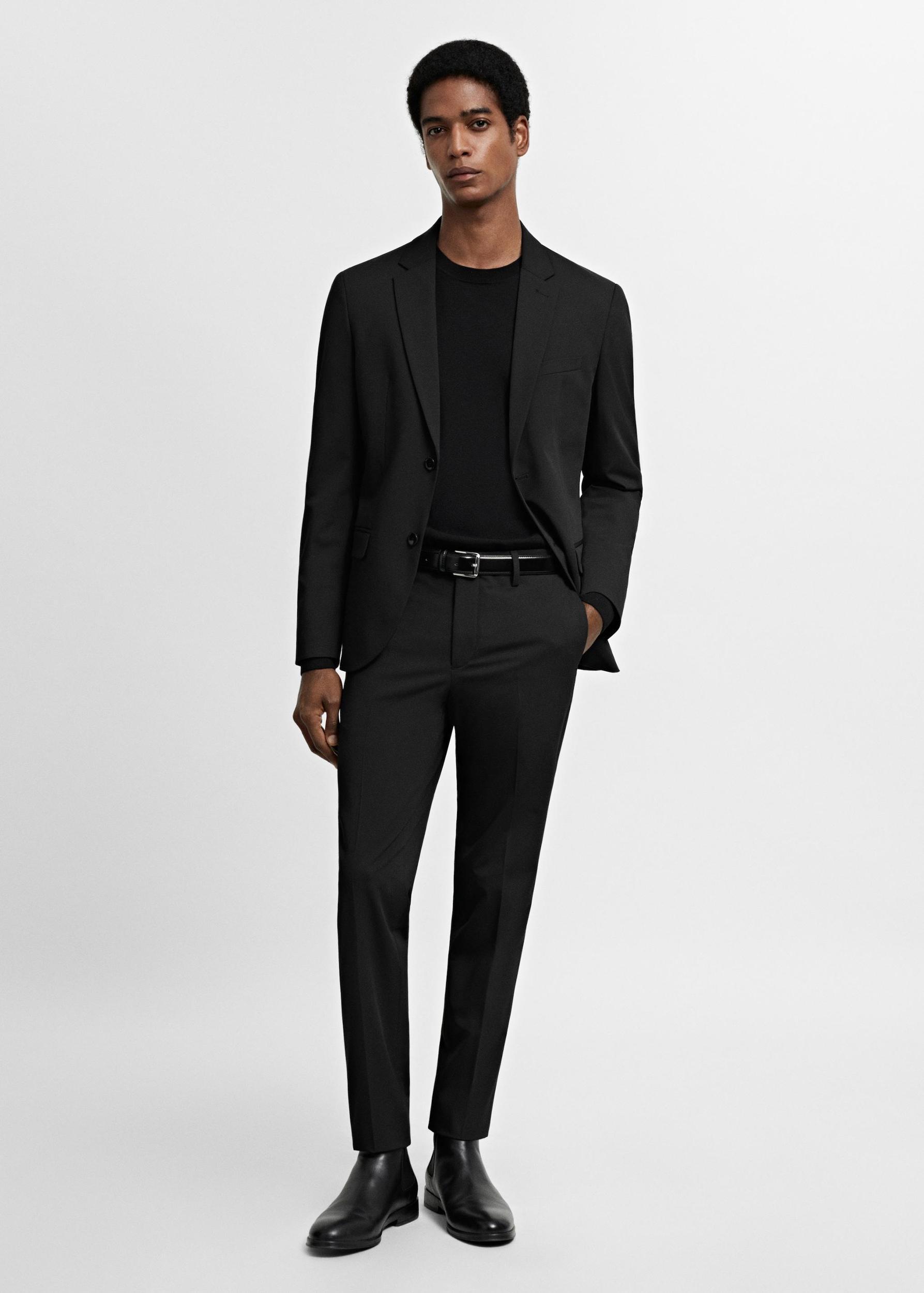 Stretch fabric super slim-fit suit trousers - Men | MANGO USA Product Image