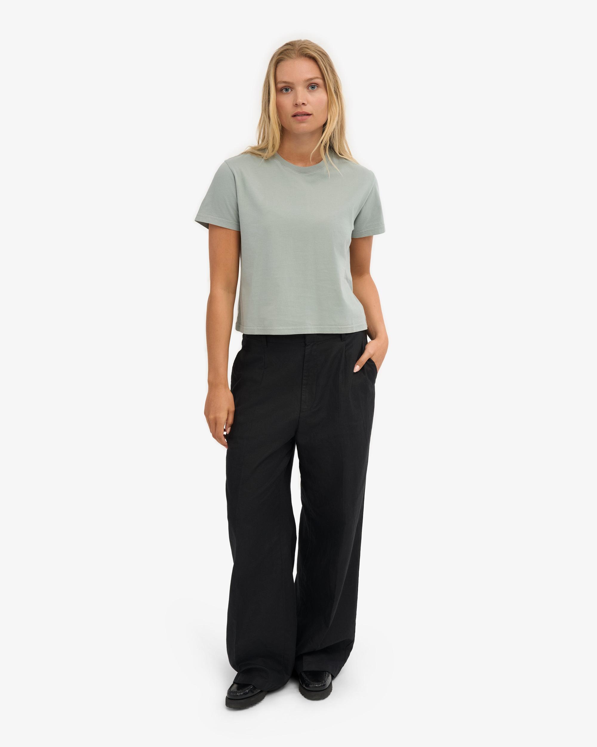 Organic Boxy Crop Tee - Burned Yellow Product Image