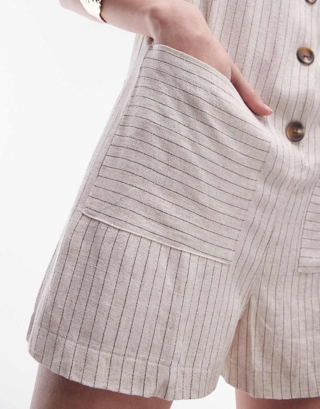 Topshop v neck button down knotted strap jumpsuit Product Image