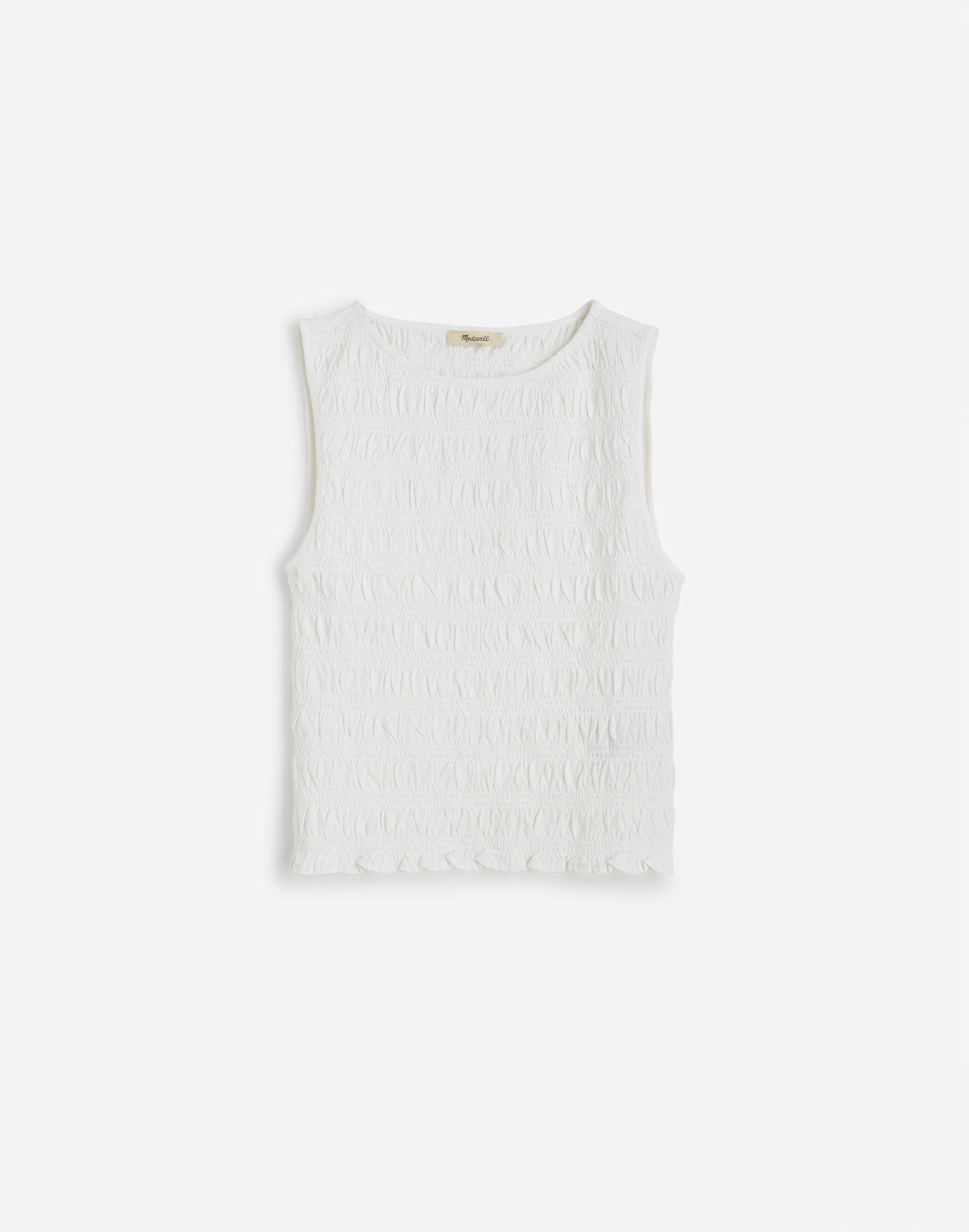 Smocked Boatneck Tank Product Image