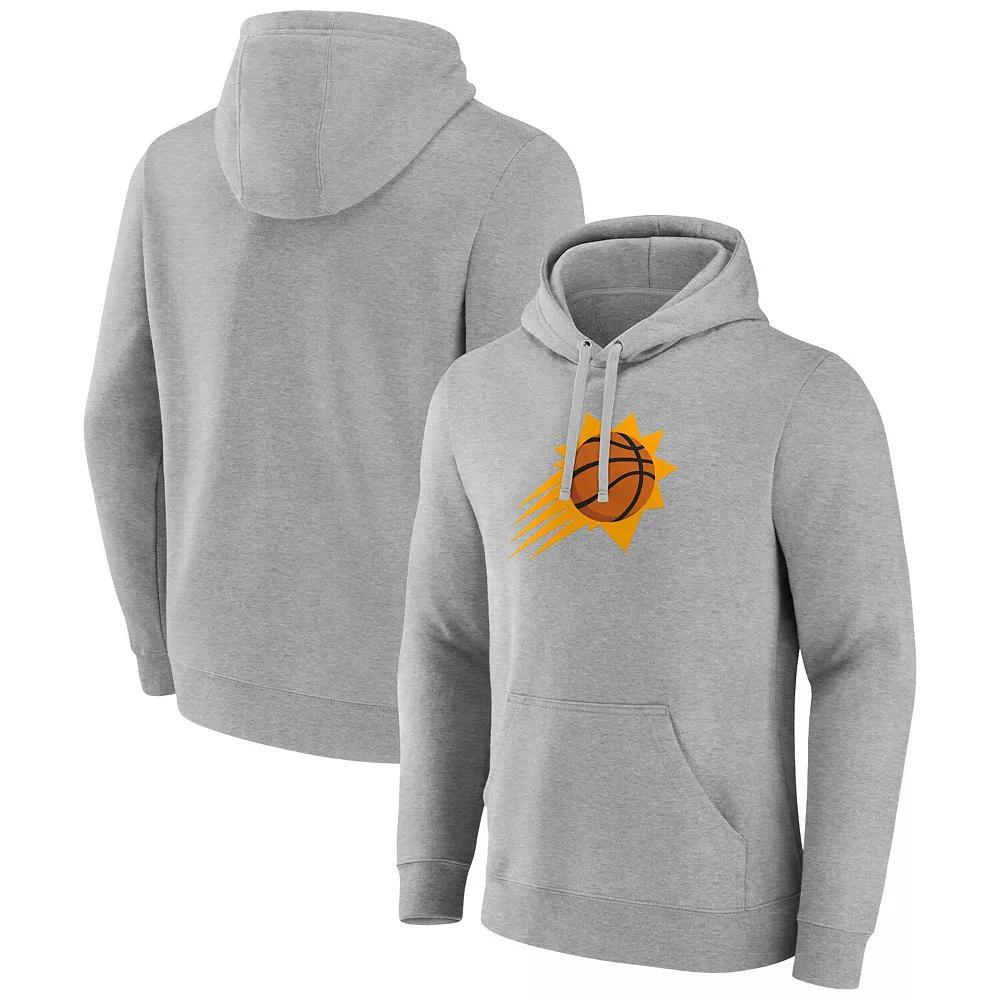 Men's Fanatics Branded  Heather Gray Phoenix Suns Primary Logo Pullover Hoodie, Size: Large, Phx Grey Product Image