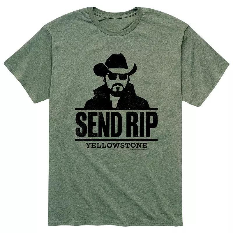 Men's Yellowstone "Send Rip" Tee, Size: XXL, Gray Product Image