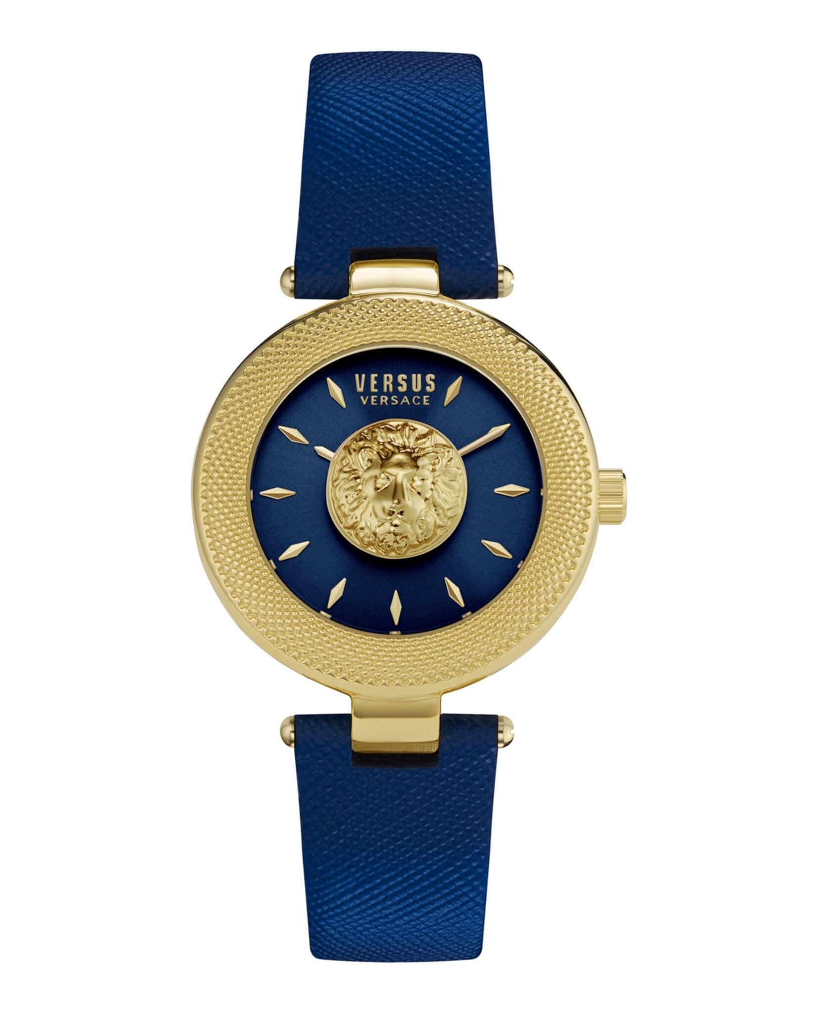 Versus Versace Brick Lane Lion Collection Womens Fashion Watch Featuring Genuine Leather Adjustable Strap and Sunray Dial Female Product Image