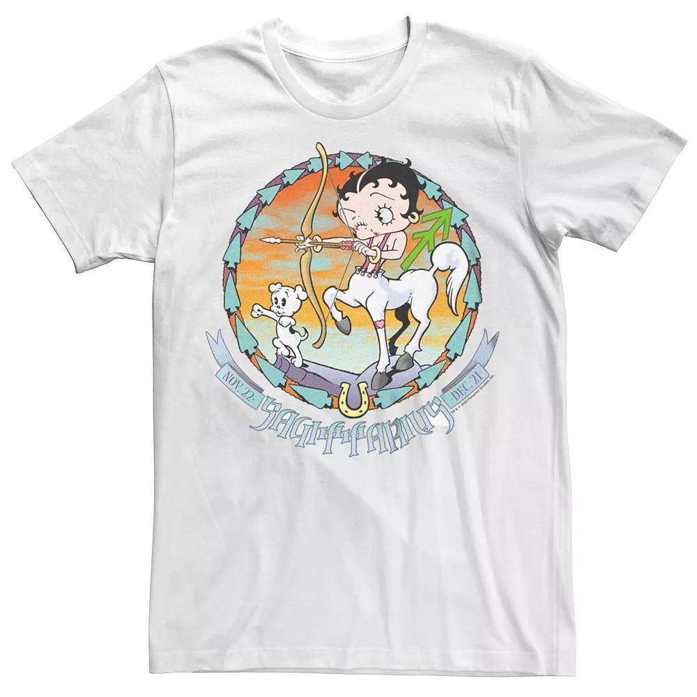 Men's Betty Boop Sagittarius Horoscope Tee, Size: XXL, White Product Image