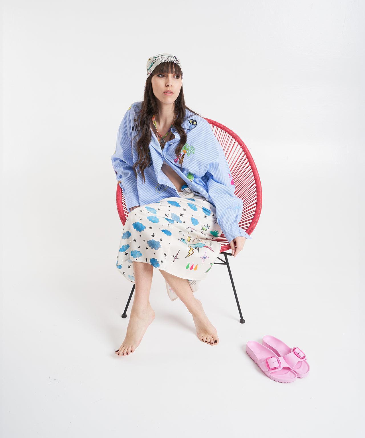 Wrap skirt with print Product Image
