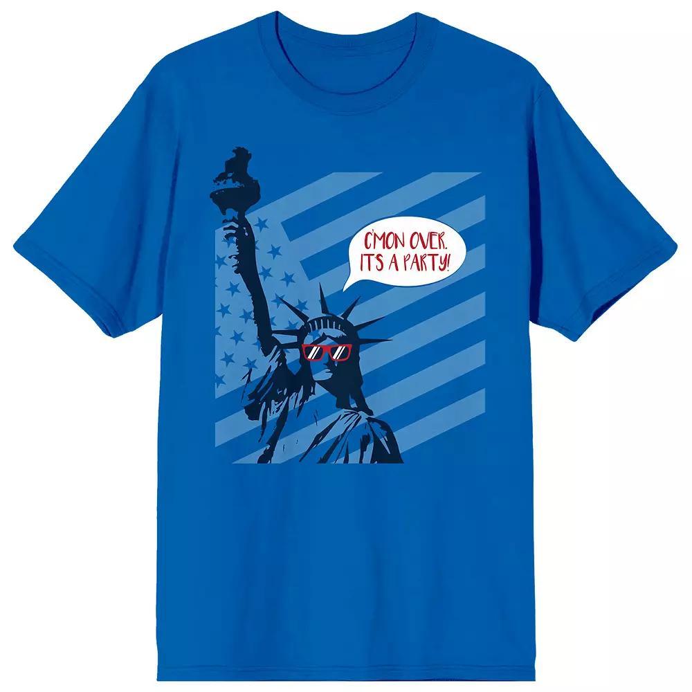 Men's Americana Statue Of Liberty Graphic Tee, Size: Medium, Blue Product Image