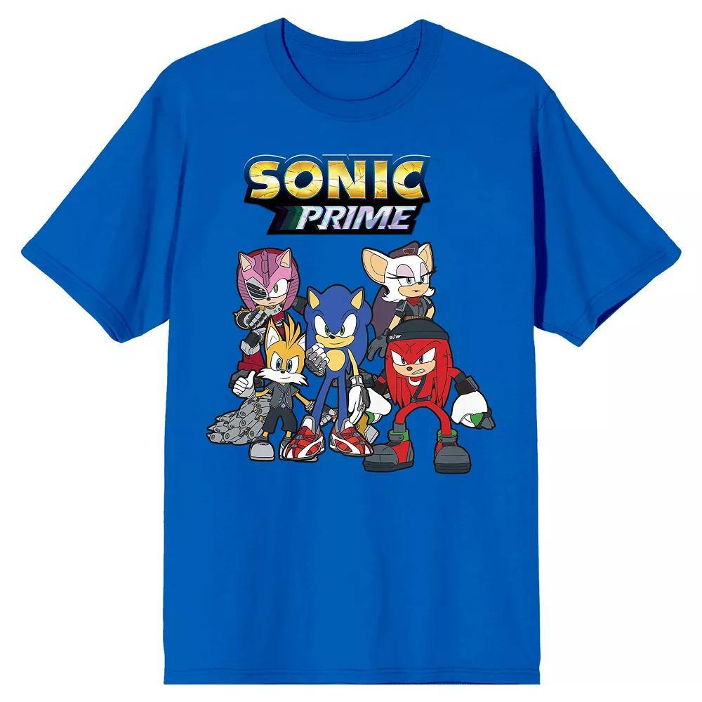 Men's Sonic Prime Group Portrait Graphic Tee, Size: XL, Blue Product Image