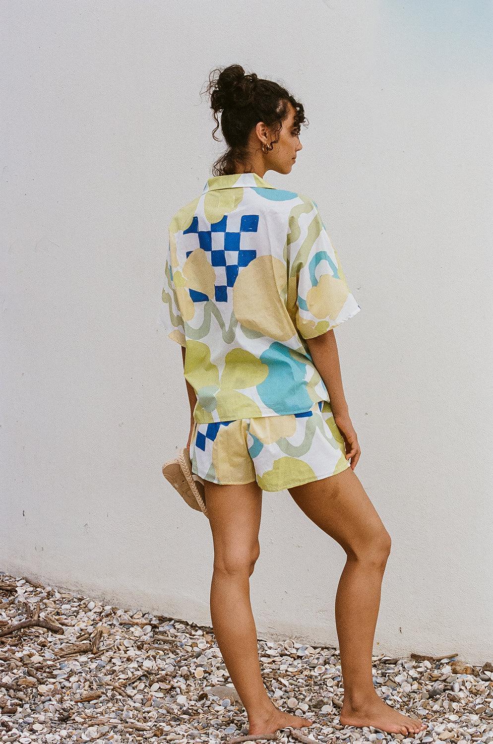 Seona Top - Checker Floral Aliza Product Image