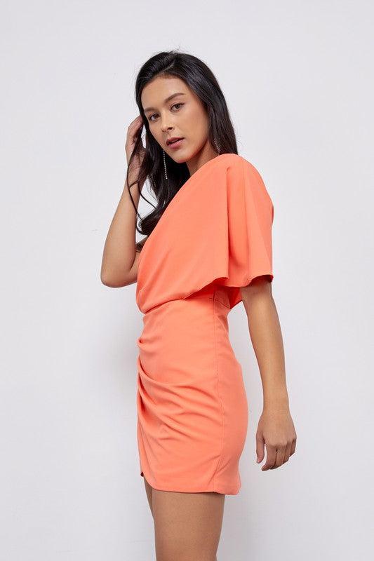 One Shoulder Wrap Dress Kids Product Image