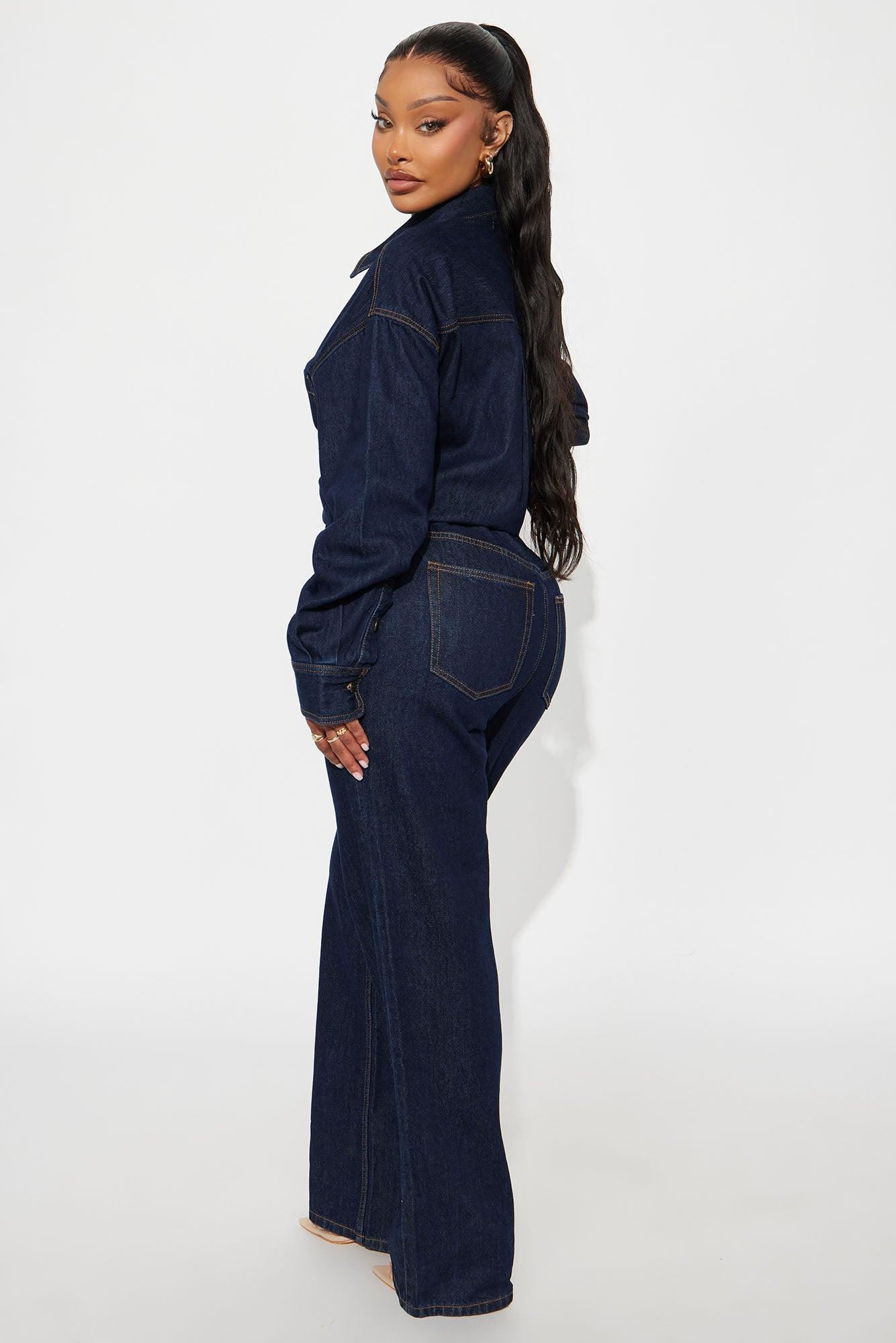 Farmer's Market Cutie Denim Jumpsuit - Indigo Product Image