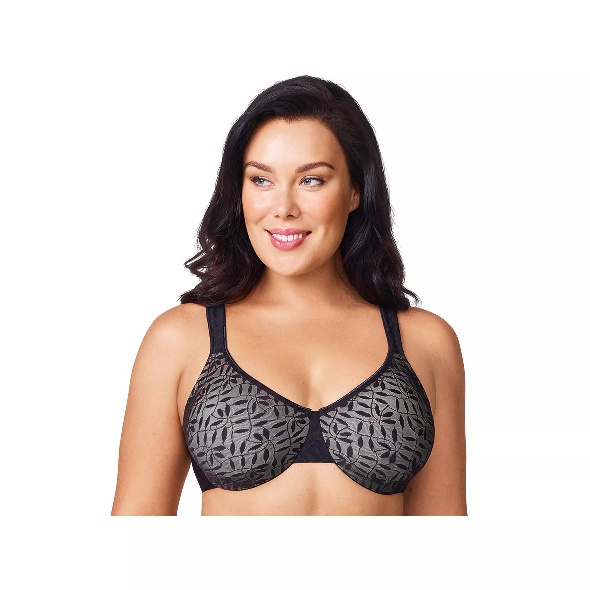 Olga® by Warner's® Sheer Leaves Lace Full-Figure Full-Coverage Minimizer Bra 35519, Women's, Size: 42 Dd, Butterscotch Product Image