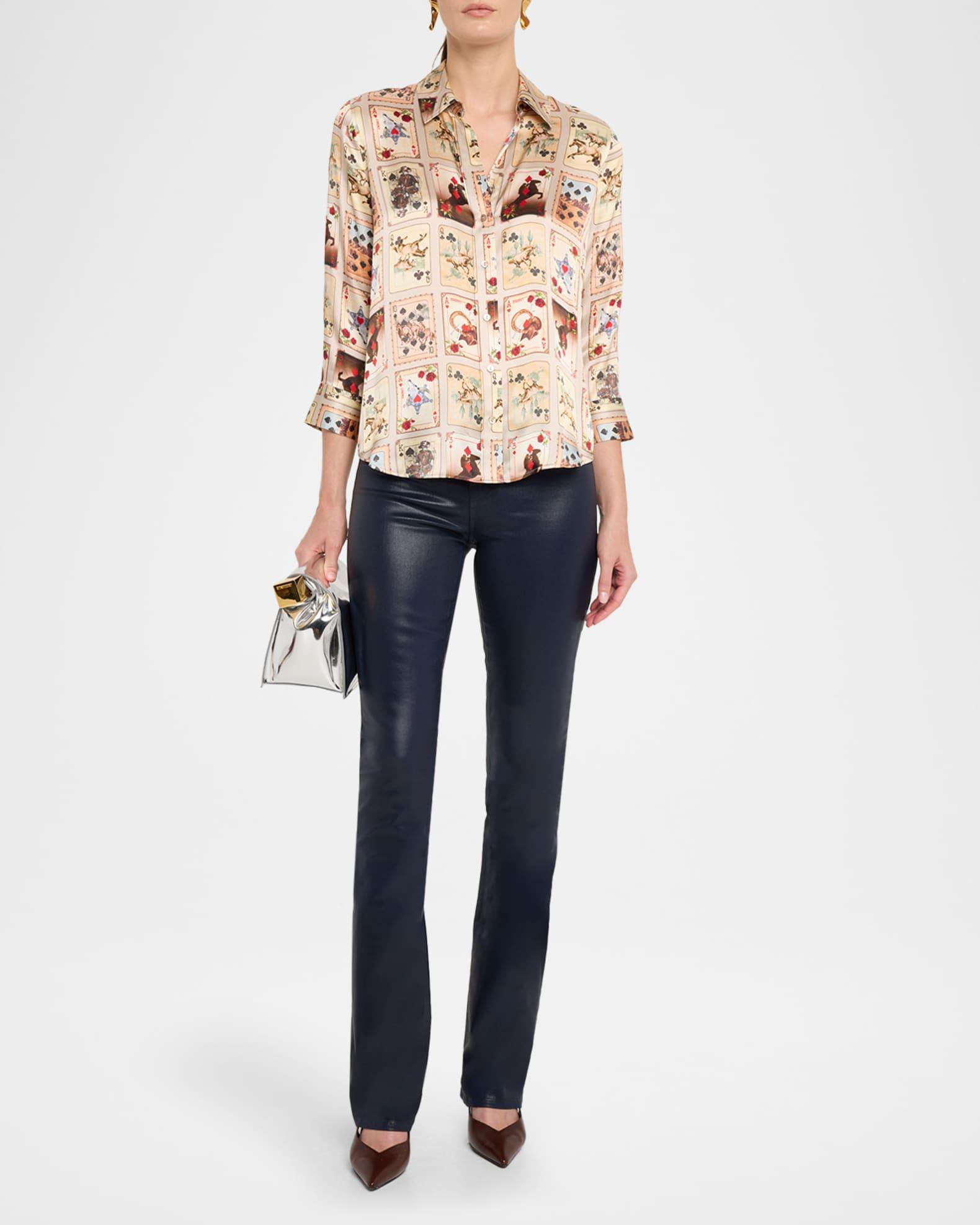 Dani Printed Silk Blouse Product Image