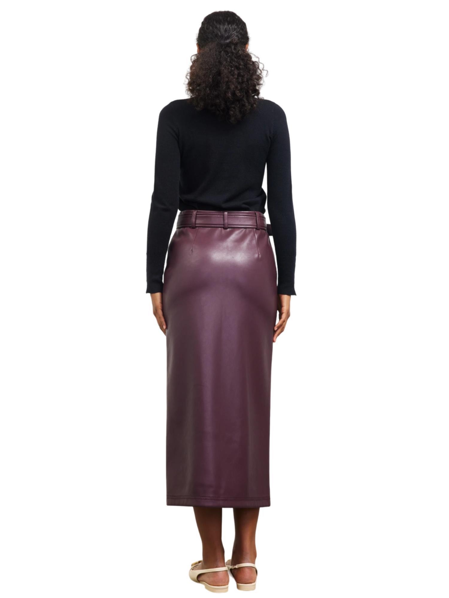 Skies Are Blue Faux Belted Skirt Product Image