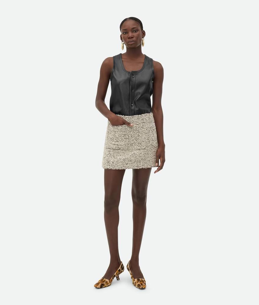 Women's Wool Boucle Skirt in Black/white Product Image