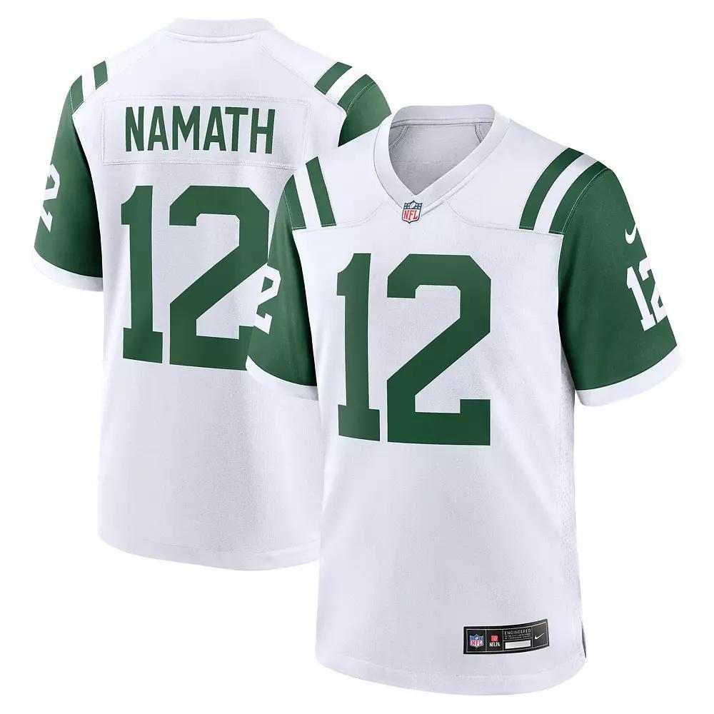Men's Nike Joe Namath White New York Jets Classic Alternate Retired Player Game Jersey, Size: Small Product Image