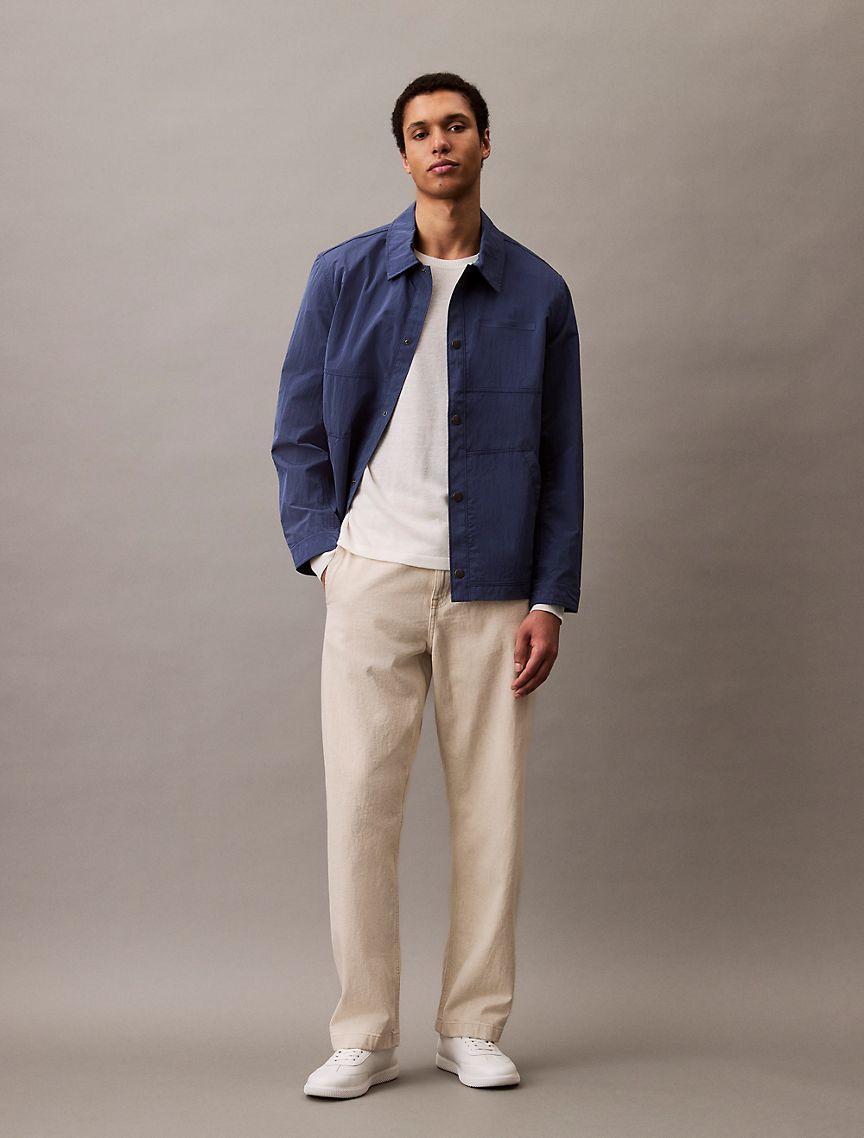 Nylon Blend Classic Shirt Jacket Product Image