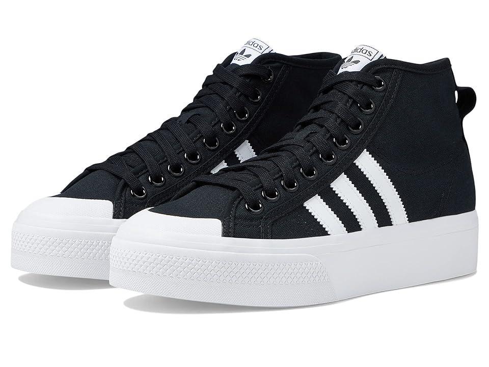 adidas Nizza Platform Mid Shoes Core Black 10 Womens Product Image
