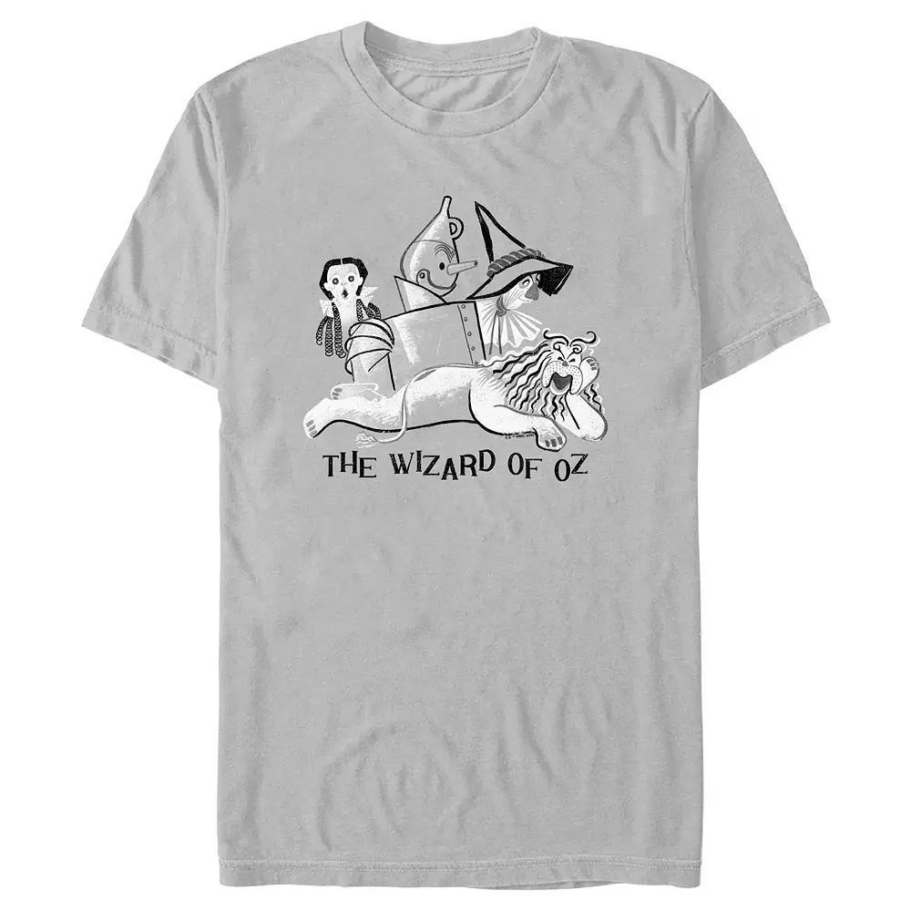 Men's The Wizard of OZ Archival Painting Graphic Tee, Size: XL, Silver Product Image