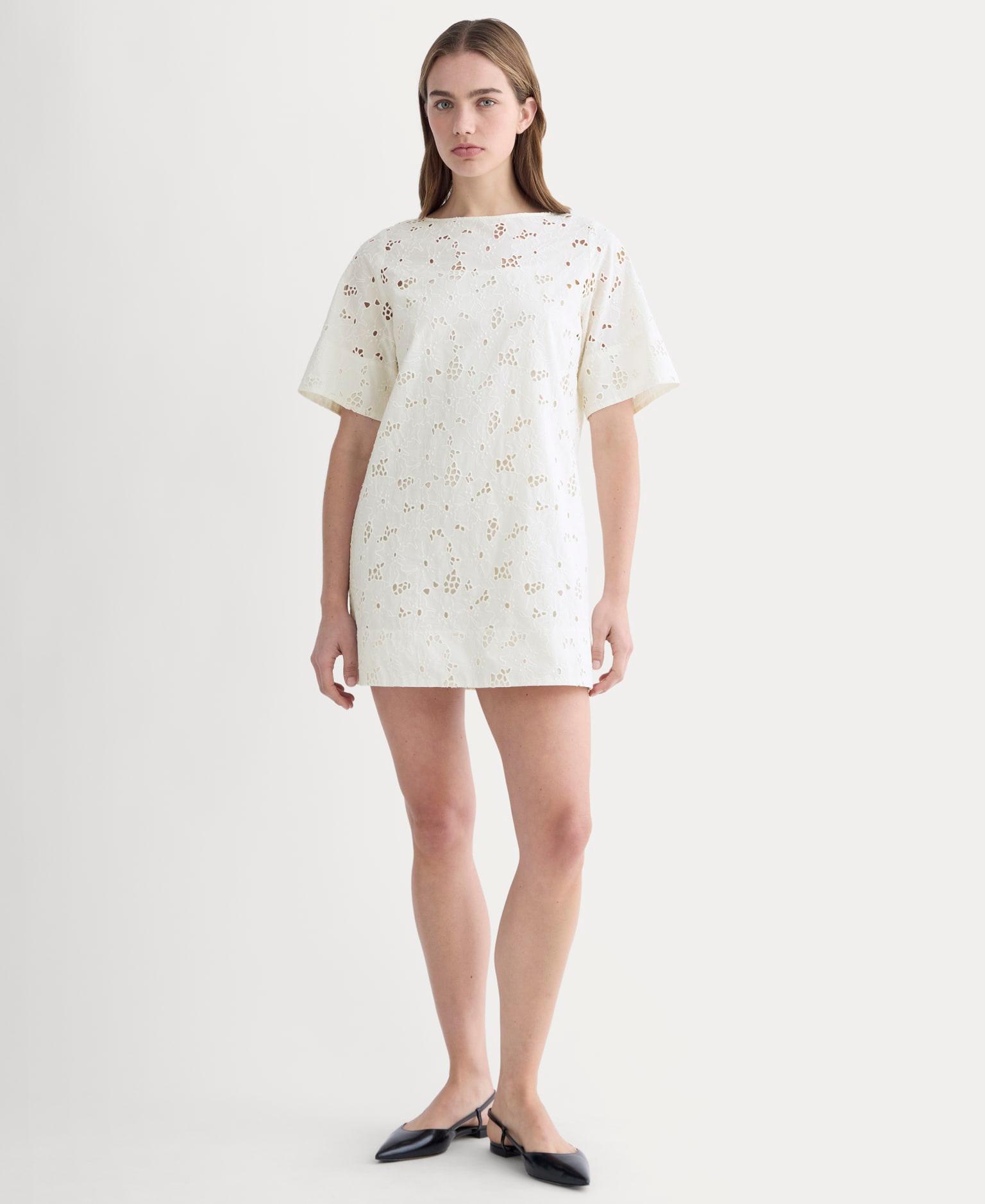 Womens Eyelet Mini Shift Dress by Everlane Product Image