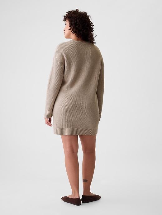 CashSoft Shaker-Stitch Mini Sweater Dress Product Image