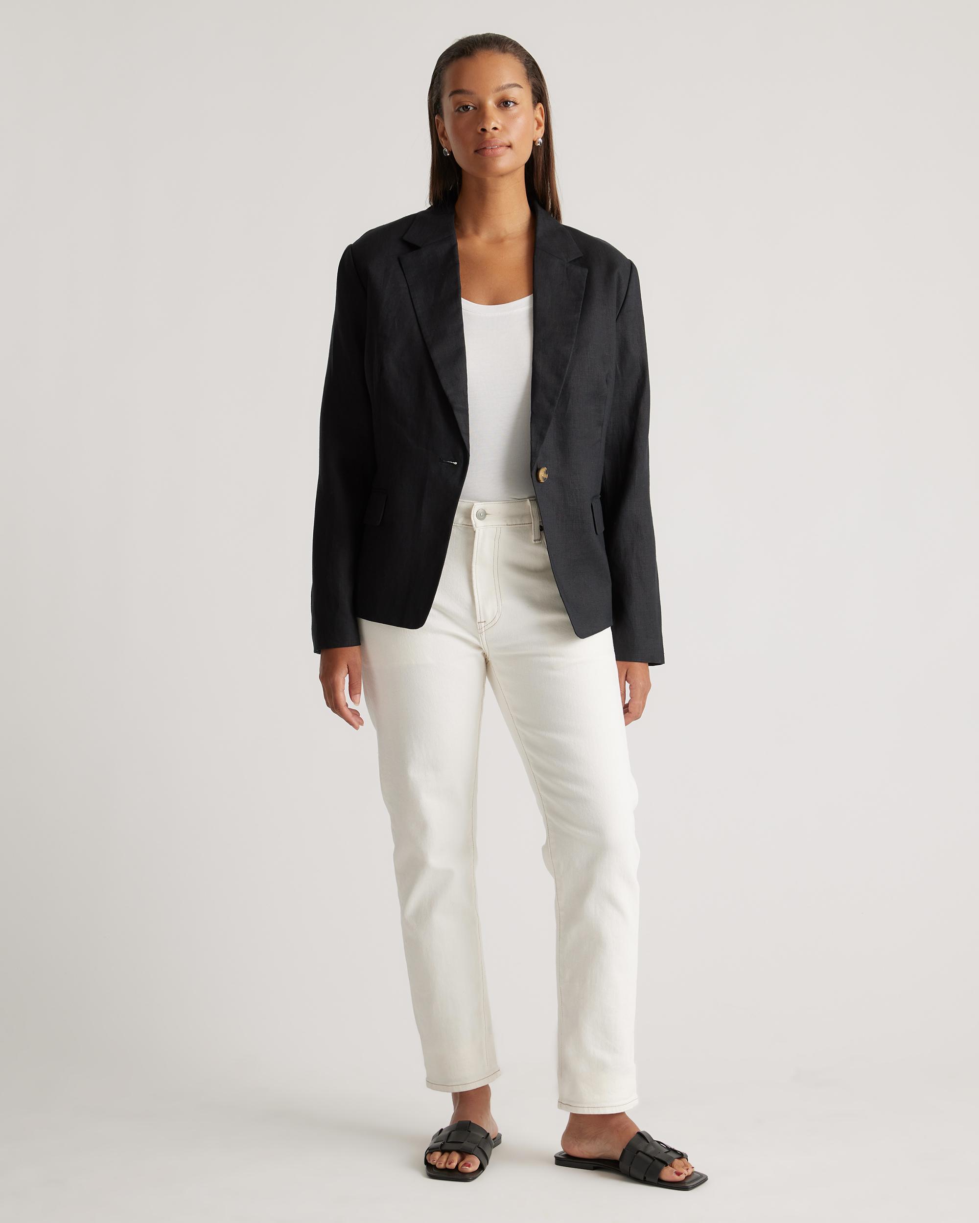Quince | Women's 100% European Linen Structured Blazer Product Image