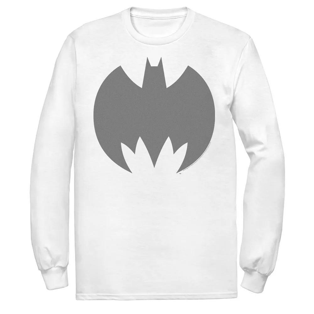 Mens DC Comics Batman Large Chest Logo Tee Athletic Grey Product Image