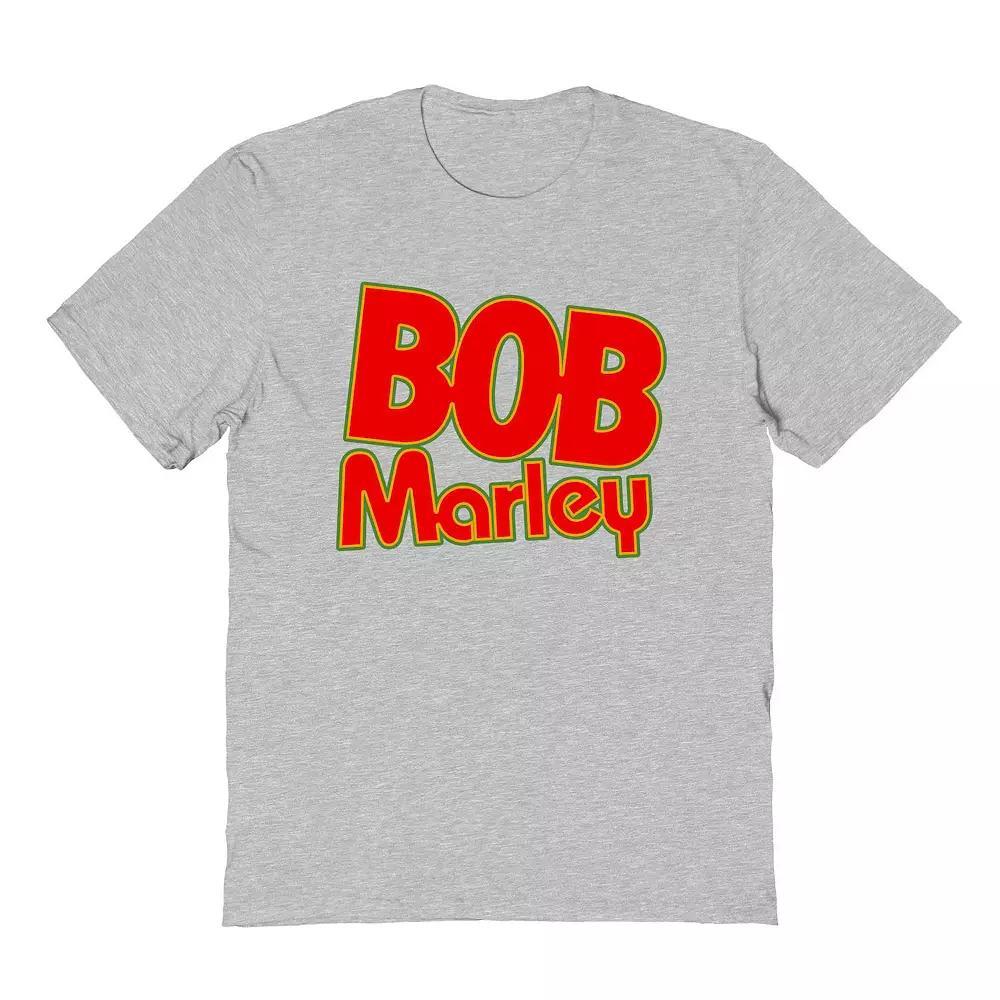 Men's Bob Marley Bob Red Logo Graphic Tee, Size: Small, Sport Gray Product Image