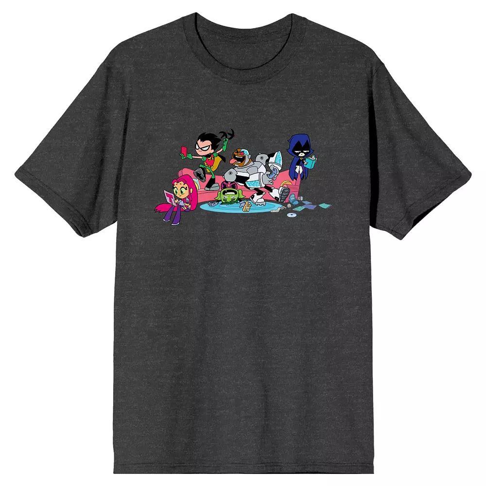 Men's Teen Titans Go To The Movies Pink Sofa Tee, Size: XL, Gray Product Image