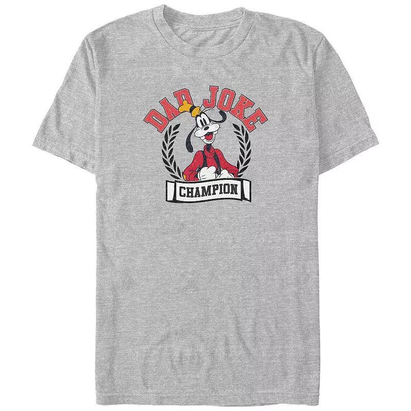 Disney's Goofy Dad Joke Champion Big & Tall Graphic Tee, Men's, Size: 4XL Tall, Navy Grey Product Image