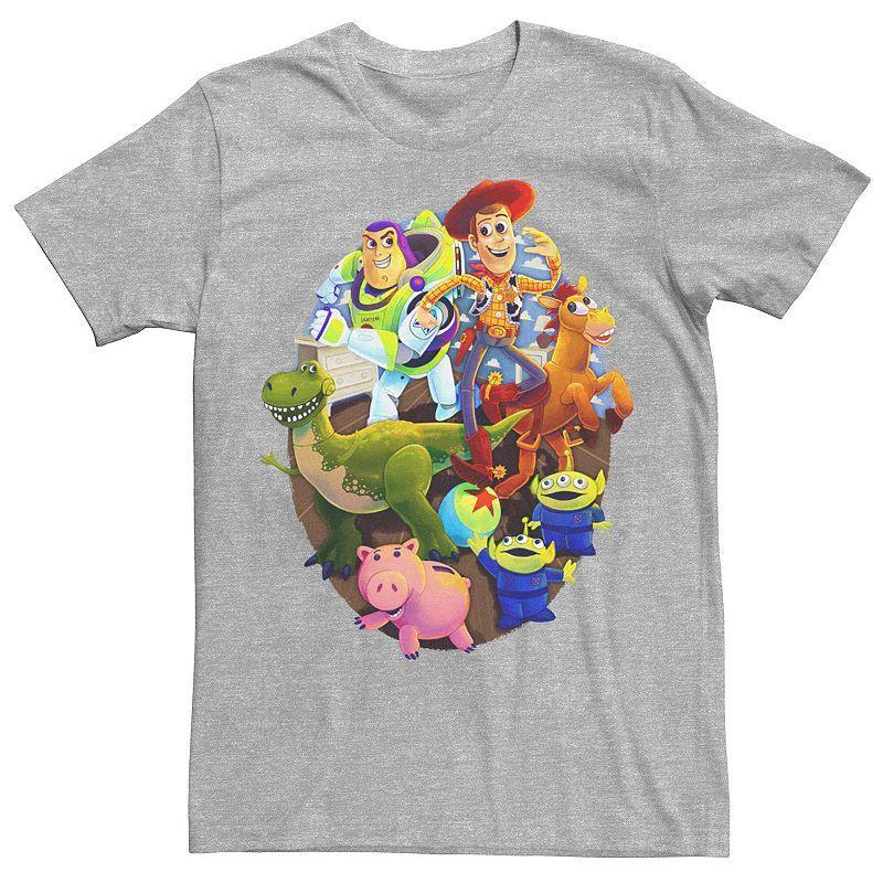 Disney / Pixars Toy Story Mens Main Cast Circle Logo Tee Athletic Grey Product Image