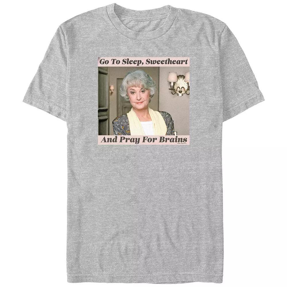 Men's The Golden Girls Dorothy Sweetheart Pray For Brains Graphic Tee, Size: XXL, Athletic Grey Product Image