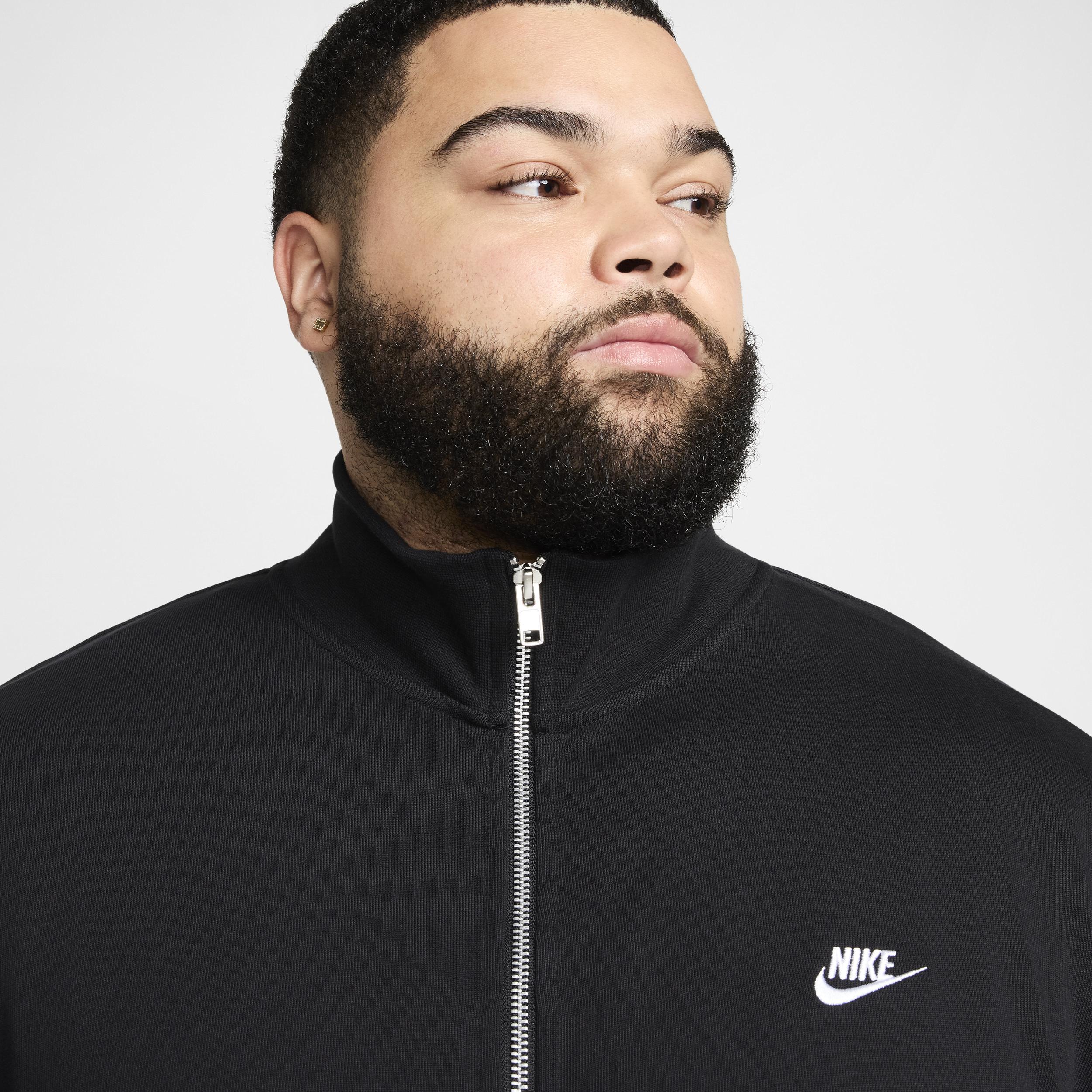 Men's Nike Club Knit Jacket, Size: Medium, Black Product Image