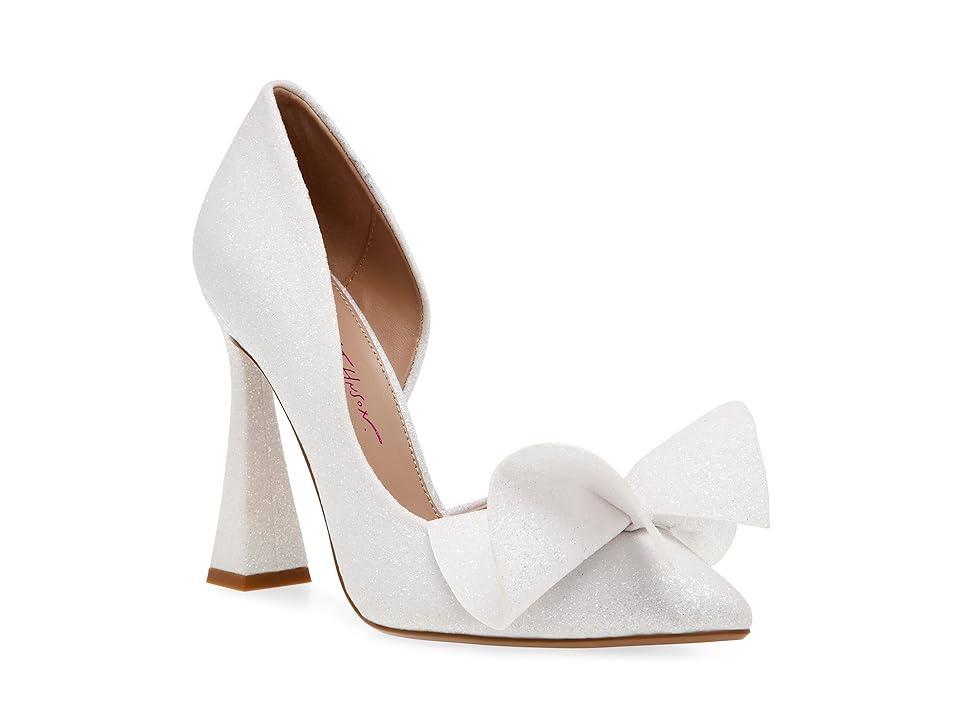 Betsey Johnson Nobble Bow Glitter Pointed Toe Pumps Product Image