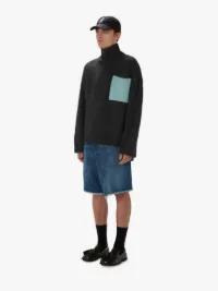 PATCH POCKET TURTLENECK SWEATER in grey | JW Anderson US  Product Image
